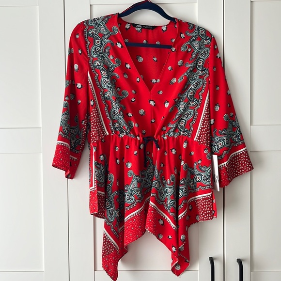 Zara Handkerchief style blouse - Picture 1 of 8